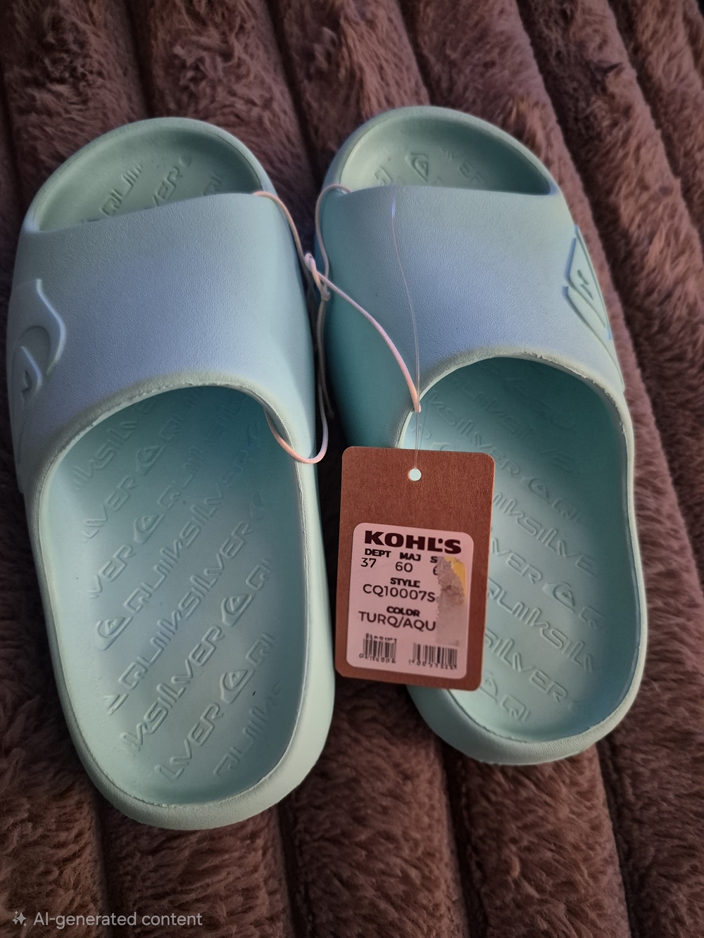 Quiksilver Turquoise/Aqua Kids Slide Sandals